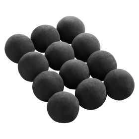 Ceramic Fire Balls, 4 Inch 12 Pcs Round Fire Stones, Reusable Lava Rocks Indoor and Outdoor Use, Decorative Fire Pit Rocks for Propane/Gas Firepl