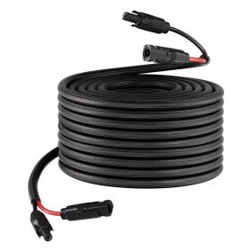 100FT Solar Panel Extension Cable, 10 AWG, Solar Panel Wire with Flame Retardant Protective Sleeving, Female and Male Connectors