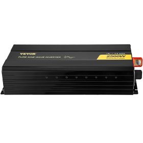 Pure Sine Wave Inverter, 2500 Watt Power Inverter, DC 12V to AC 120V Car Inverter, with USB Port, LCD Display, and Remote Controller Power Conver