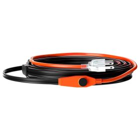 Pipe Heating Cable, 18FT 7W/FT Heat Tape for Pipes with Built-in Thermostat, Water Pipe Heat Cable Protects PVC Hose